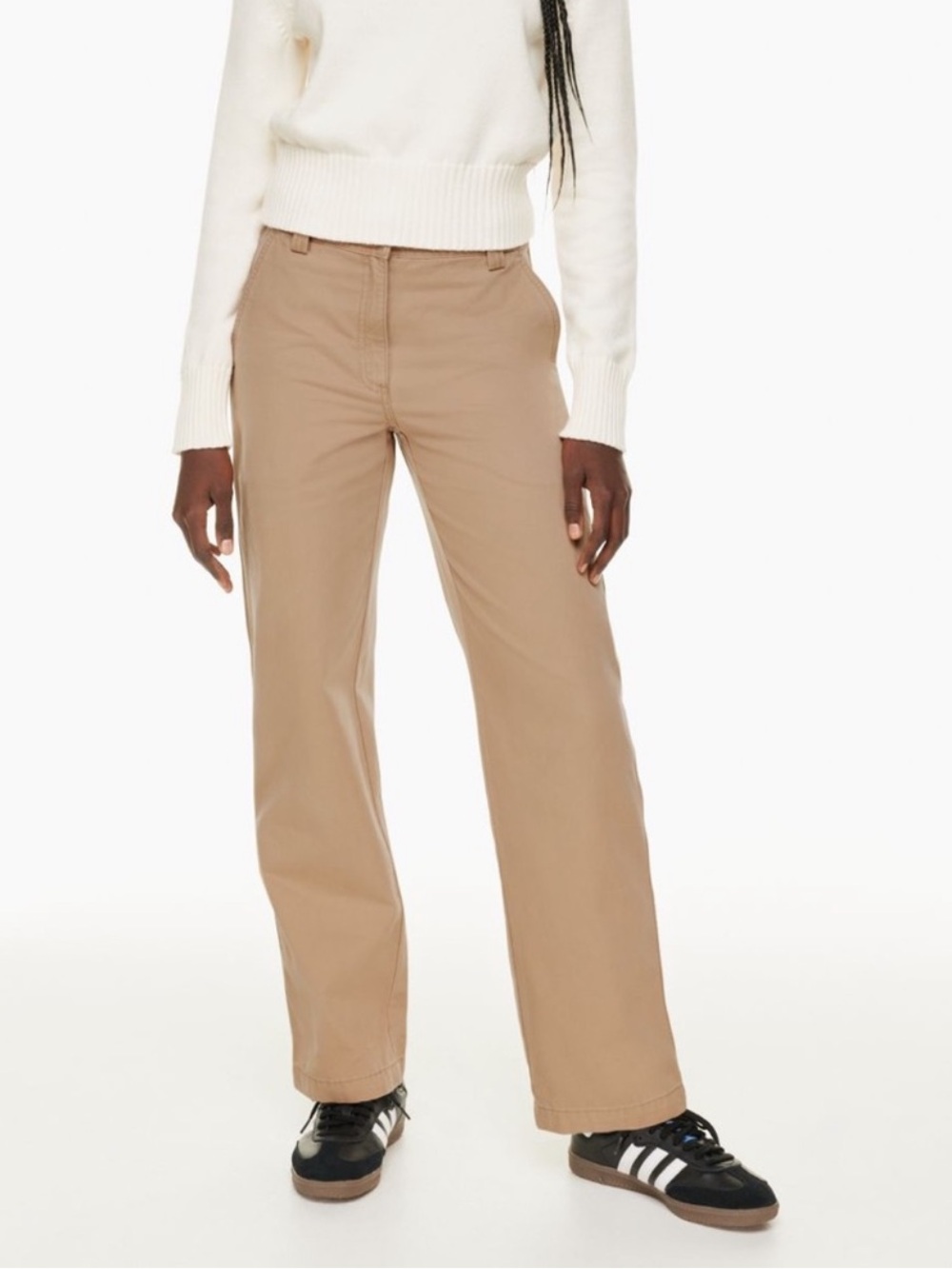 Aritzia Sunday Best Jaden Pant - Beige Tan Cotton Chinos